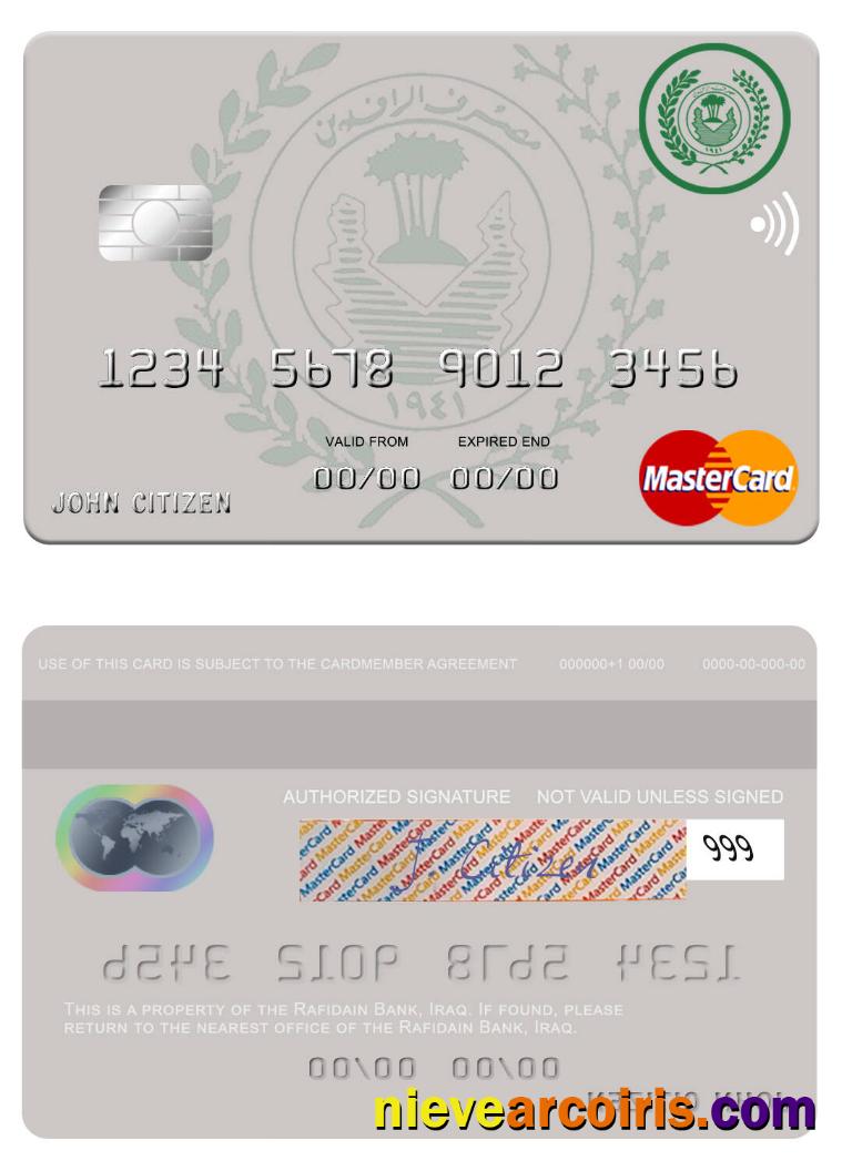 Iraq Rafidian Bank mastercard